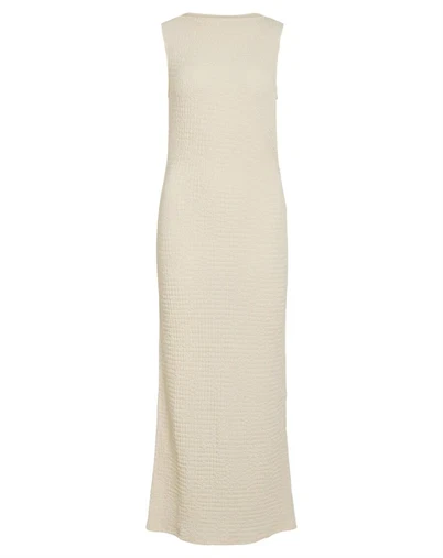 Vila - VIMergena Boat Neck Midi Kjole - Birch
